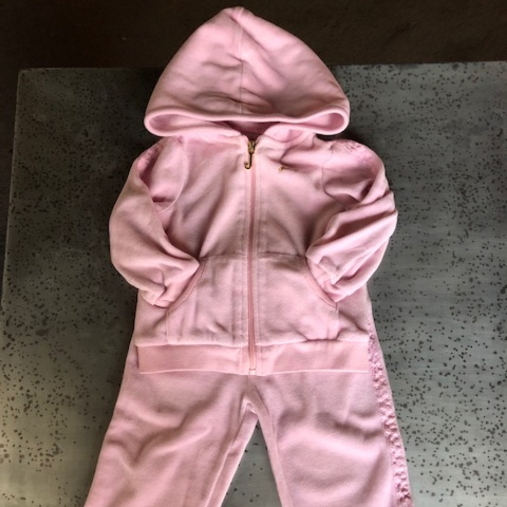 Juicy Couture Pink Terry Hoodie & Pant Set